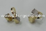 NGR185 8*10mm - 12*14mm freeform druzy agate gemstone rings