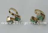 NGR190 8*10mm - 12*14mm freeform druzy agate gemstone rings