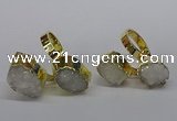 NGR193 10*14mm - 15*20mm oval druzy agate gemstone rings