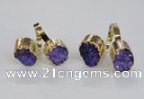 NGR195 10*14mm - 15*20mm oval druzy agate gemstone rings