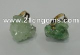 NGR20 18*25mm - 25*30mm nuggets plated druzy quartz rings