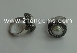 NGR2000 20*20mm flower pearl rings wholesale