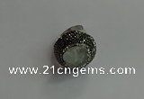 NGR2005 20*25mm flower druzy quartz rings wholesale