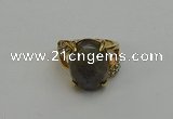 NGR2015 10*15mm faceted oval labradorite gemstone rings