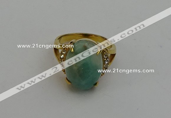 NGR2028 10*15mm faceted oval amazonite gemstone rings