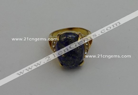 NGR2032 10*15mm faceted oval lapis lazuli gemstone rings