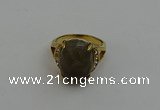 NGR2035 10*15mm faceted oval labradorite gemstone rings