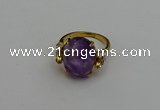 NGR2062 10*15mm faceted oval amethyst gemstone rings wholesale