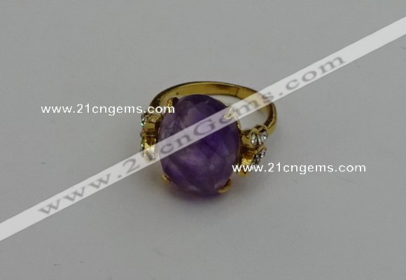 NGR2062 10*15mm faceted oval amethyst gemstone rings wholesale