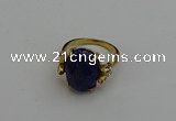 NGR2072 10*15mm faceted oval lapis lazuli gemstone rings