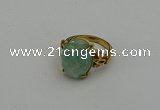 NGR2088 10*15mm faceted oval amazonite gemstone rings