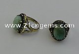 NGR2108 10*15mm faceted oval amazonite gemstone rings wholesale