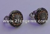 NGR2137 20mm - 22mm coin plated druzy agate gemstone rings