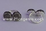 NGR2172 12mm - 14mm coin plated druzy agate rings wholesale