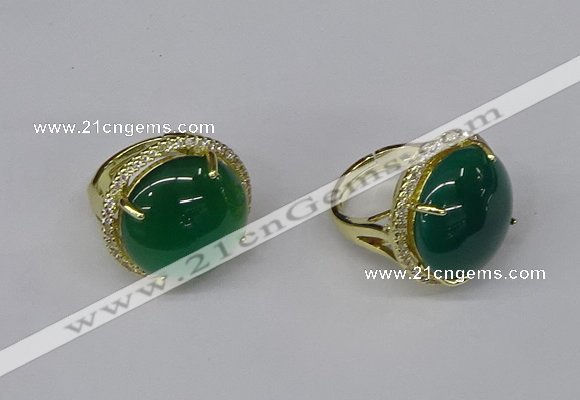 NGR236 20mm flat round agate gemstone rings wholesale