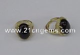 NGR248 13*18mm oval agate gemstone rings wholesale