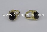 NGR258 13*18mm teardrop agate gemstone rings wholesale