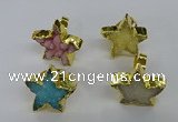 NGR287 25*25mm - 30*30mm star druzy agate gemstone rings