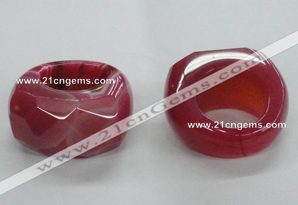 NGR30 16*30*32mm faceted freeform agate gemstone rings