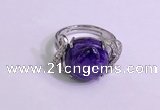 NGR3011 925 sterling silver with 14mm flat  round charoite rings