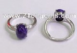 NGR3017 925 sterling silver with 8*10mm oval charoite rings