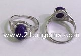 NGR3018 925 sterling silver with 8*10mm oval charoite rings