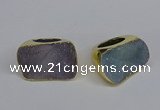 NGR302 25*40mm - 30*35mm freeform druzy agate gemstone rings