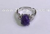 NGR3020 925 sterling silver with 8*10mm oval charoite rings