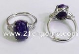 NGR3026 925 sterling silver with 10*14mm oval charoite rings