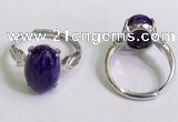 NGR3028 925 sterling silver with 10*14mm oval charoite rings