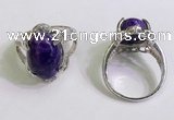 NGR3030 925 sterling silver with 10*14mm oval charoite rings