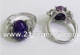 NGR3031 925 sterling silver with 10*14mm oval charoite rings