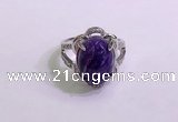 NGR3034 925 sterling silver with 10*14mm oval charoite rings