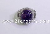 NGR3038 925 sterling silver with 12*14mm oval charoite rings