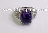 NGR3040 925 sterling silver with 12*14mm oval charoite rings