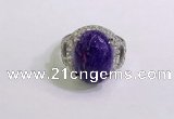 NGR3044 925 sterling silver with 12*16mm oval charoite rings