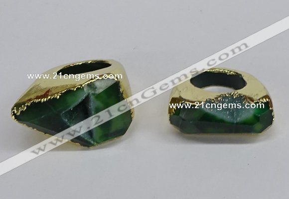 NGR307 25*40mm - 30*35mm freeform druzy agate gemstone rings