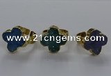 NGR317 18*18mm - 20*20mm flower druzy agate gemstone rings