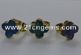 NGR317 18*18mm - 20*20mm flower druzy agate gemstone rings