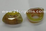 NGR33 16*35*40mm faceted freeform agate gemstone rings