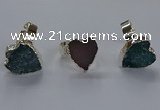 NGR333 13*18mm - 15*20mm heart druzy agate gemstone rings