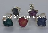 NGR335 10*14mm - 18*20mm freeform druzy agate gemstone rings