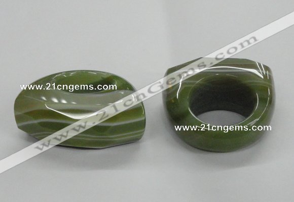 NGR34 16*35*40mm faceted freeform agate gemstone rings