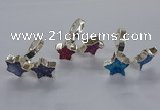 NGR359 12*12mm - 14*14mm star druzy agate rings wholesale
