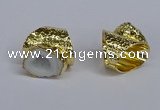 NGR372 15*20mm - 20*25mm freeform druzy agate rings wholesale