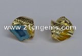 NGR376 15*20mm - 20*25mm freeform druzy agate rings wholesale