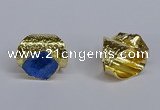 NGR378 15*20mm - 20*25mm freeform druzy agate rings wholesale