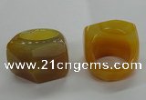 NGR39 20*30*35mm faceted freeform agate gemstone rings