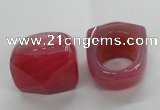 NGR40 20*30*35mm faceted freeform agate gemstone rings