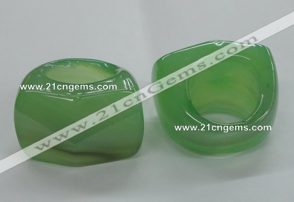 NGR42 20*30*35mm faceted freeform agate gemstone rings